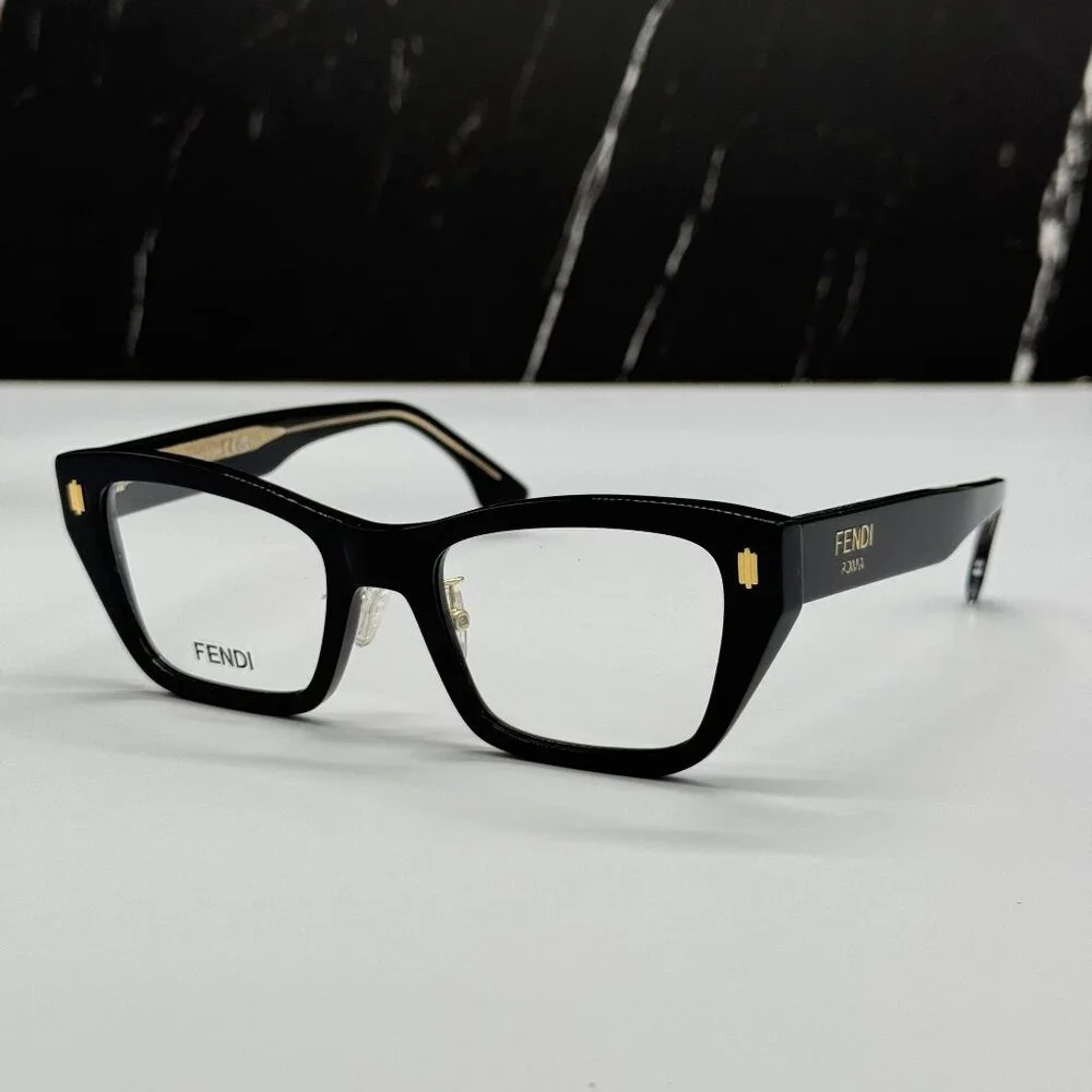 NEW FENDI BLACK WOMEN EYEGLASSES FENDI FE50118F OO1
